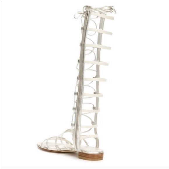Stuart Weitzman Silver 'sparta' Gladiator Sandals - Picture 5 of 8
